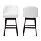 Baxton Studio White Faux Leather Tufted Swivel Barstool with Nail heads Trim 120-6598 - alternate 4